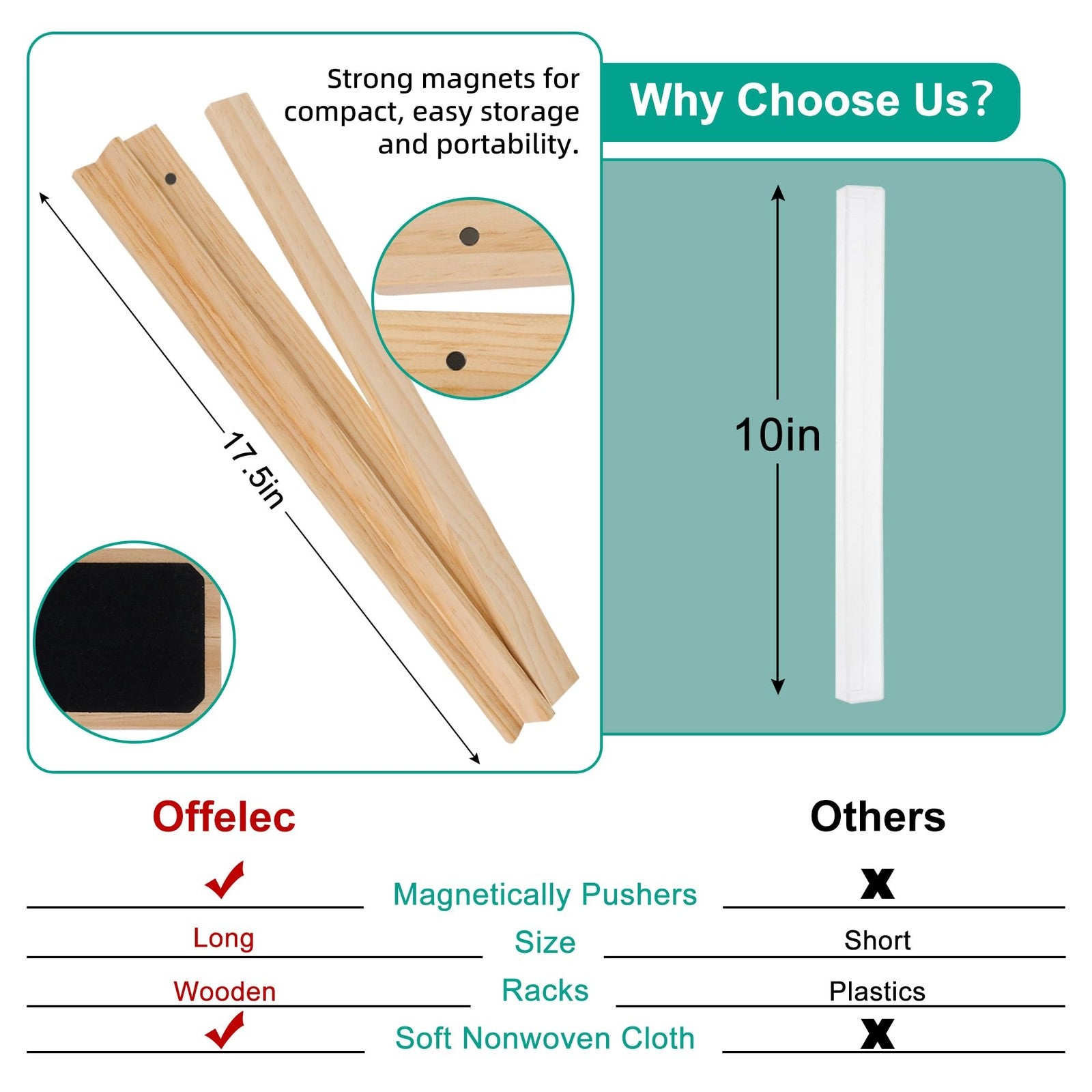 Upgraded Mahjong Racks with Pushers, Set of 4 Trays for American Mahjong Game...