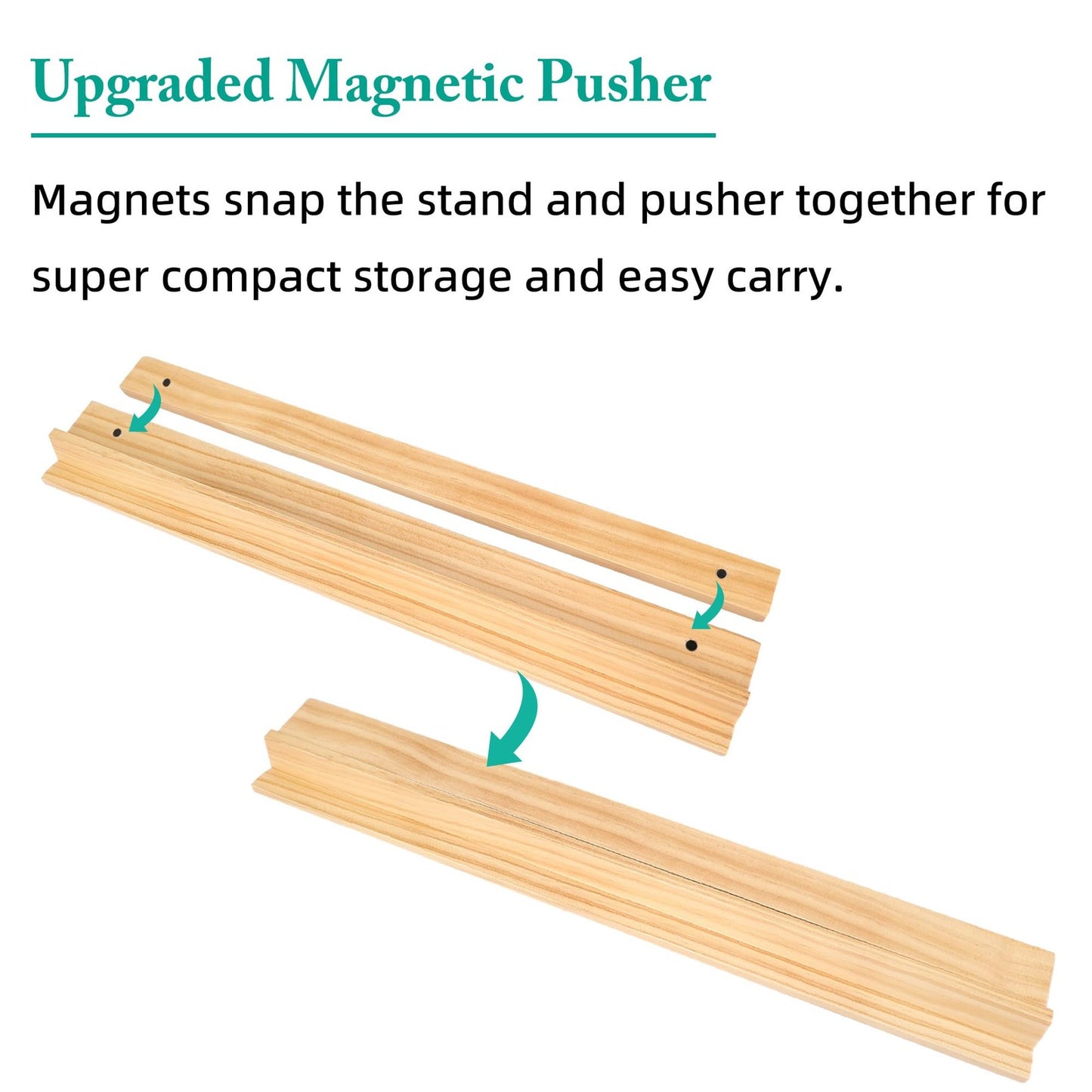Upgraded Mahjong Racks with Pushers, Set of 4 Trays for American Mahjong Game...