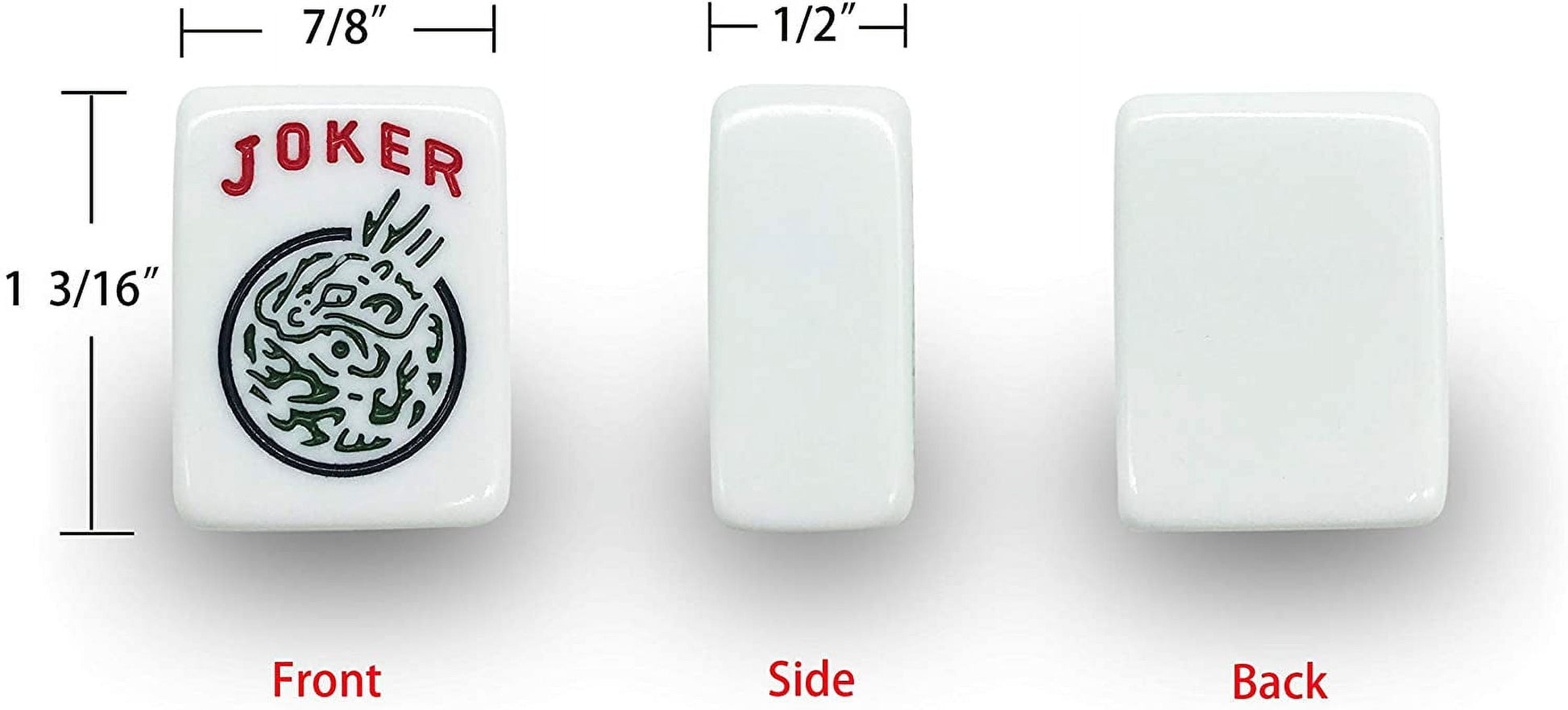 American Mahjong Set - Black Quilted Soft Bag - 166 White Engraved Tiles, 4 All-In-One Rack/Pushers Western Mah Jongg Game Set