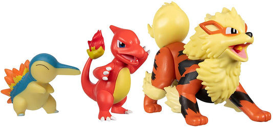 Pokemon Battle Figure Arcanine, Charmeleon & Cyndaquil Exclusive 3-Inch Mini Figure 2-Pack